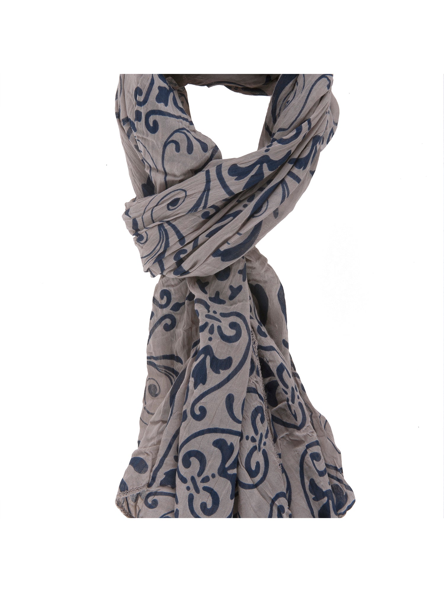 Salvina L1003-TAUPE Foulard unisex Cotone e Seta Gave Lux