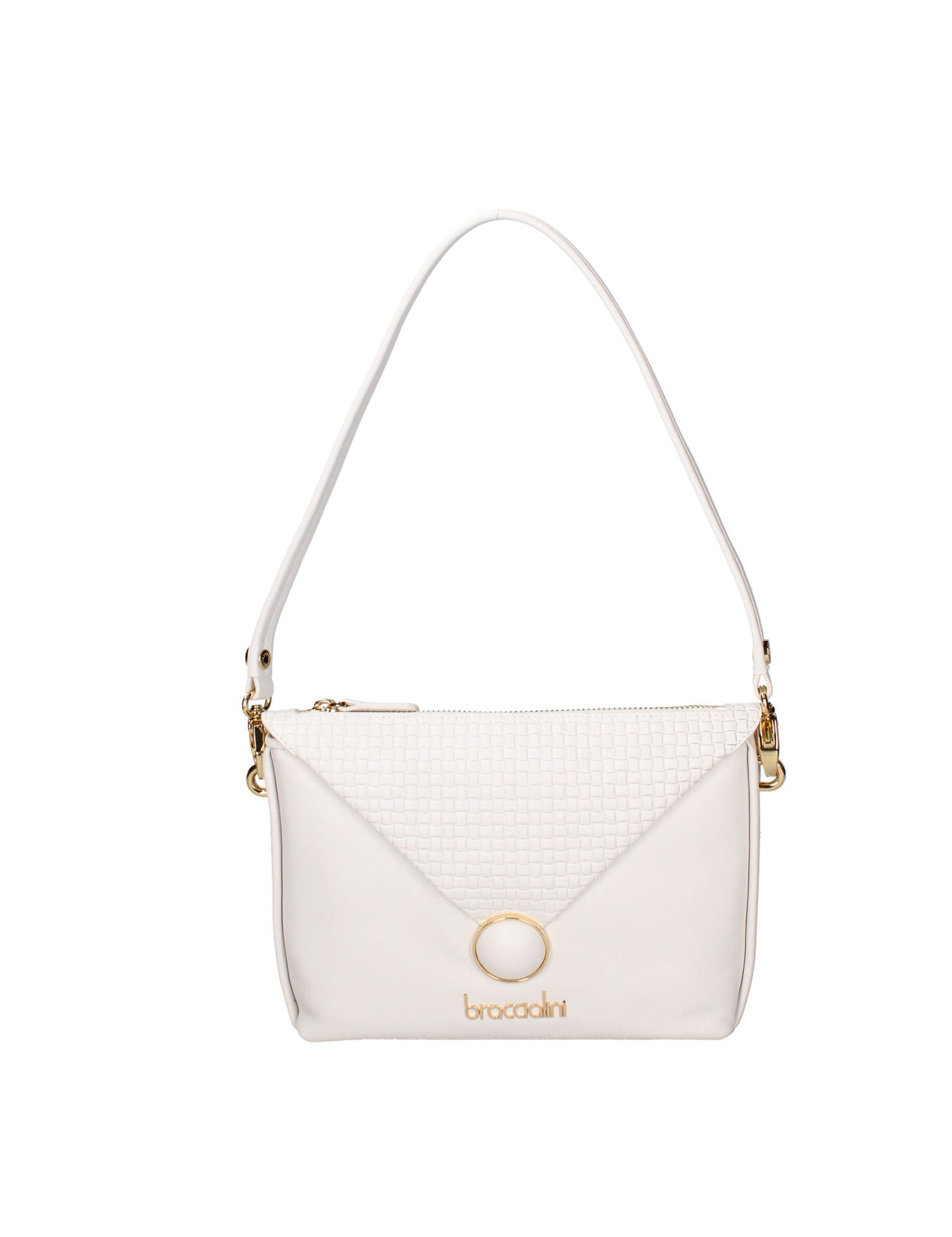 Solara Elite Borsa a tracolla donna Vera pelle B17206-BIANCO Braccialini