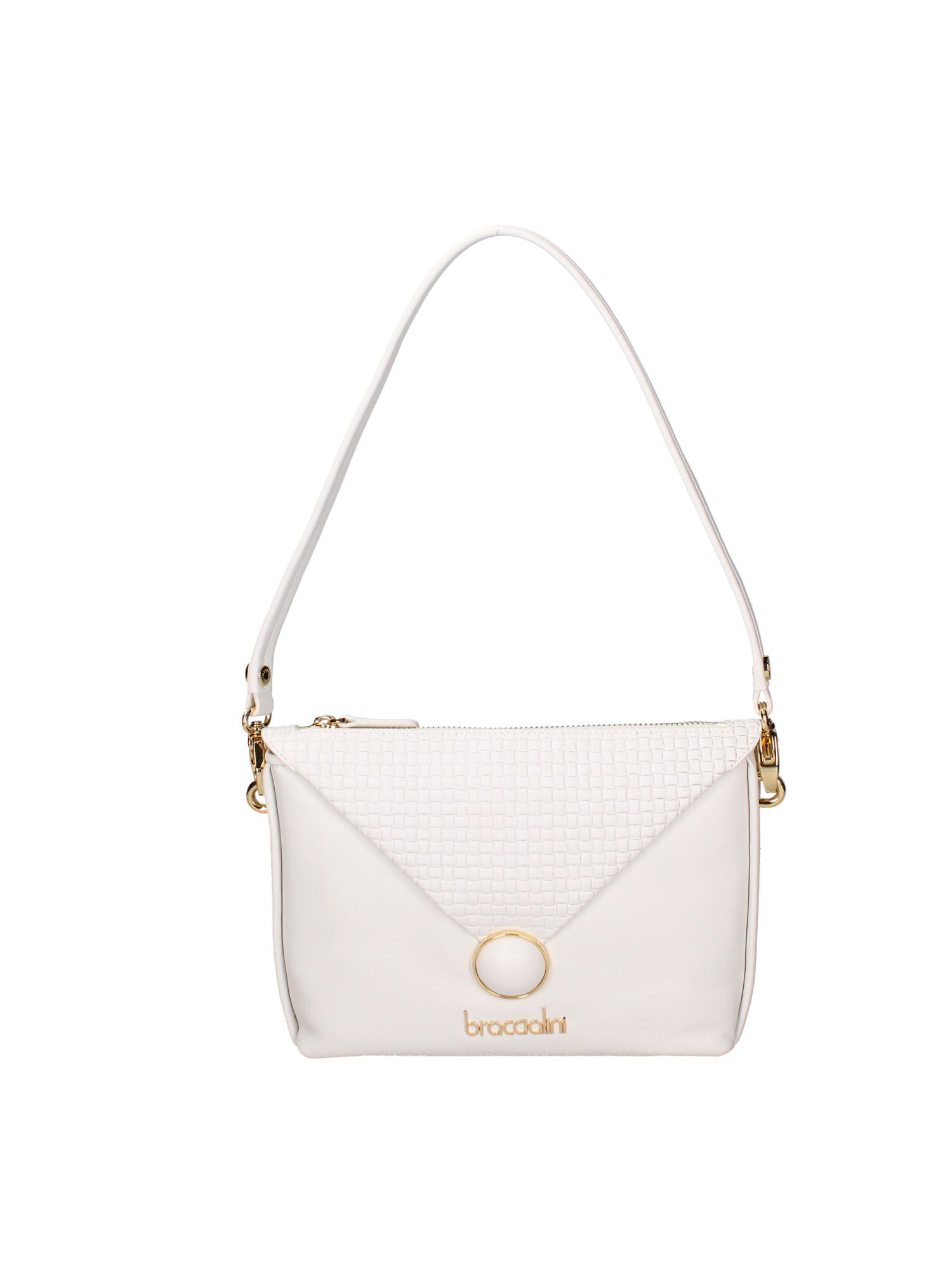 Solara Elite Borsa a tracolla donna Vera pelle B17206-BIANCO Braccialini