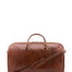 Borsa da viaggio unisex vera pelle 100% cotone 4038-MARRONE Alessia Firenze