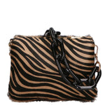 Borsa a spalla da donna Vera pelle di cavallino MYB-8021-FW-A24 CUOIO My Best Bag