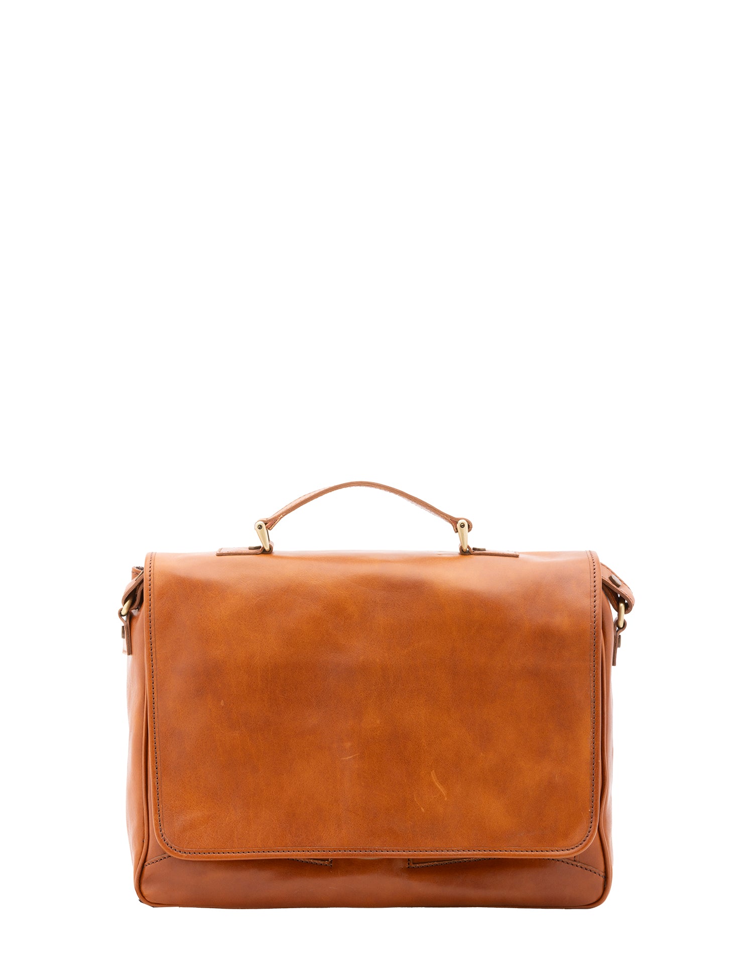 Borsa a mano unisex in vera pelle Made in Italy 4576-MIELE Alessia Firenze