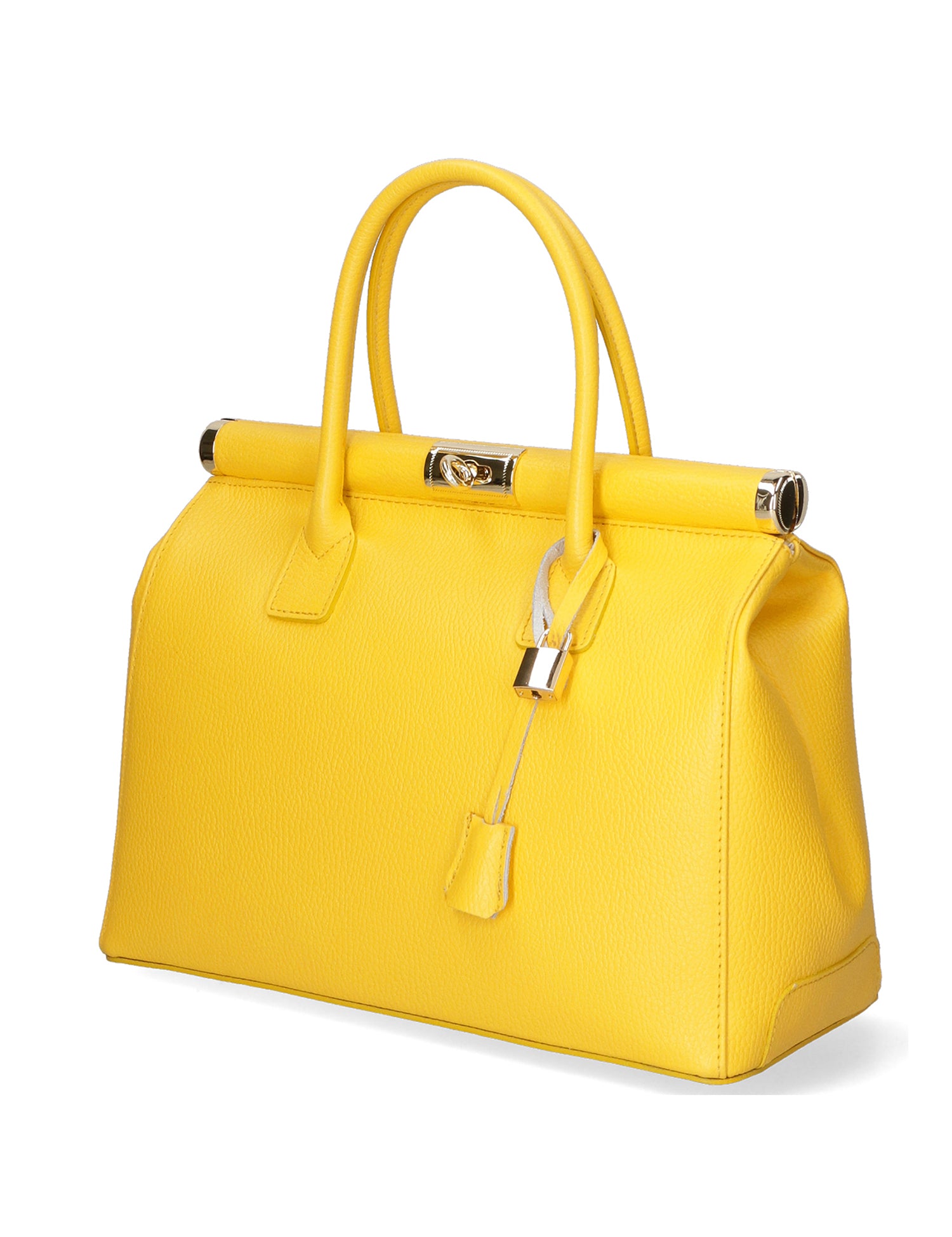 Aleria Borsa a mano da donna Vera pelle 8005-D04 GIALLO Gave Lux