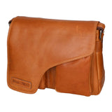 Borsa a tracolla da uomo 100% vera pelle HILB-3062B-CUOIO Hill Burry