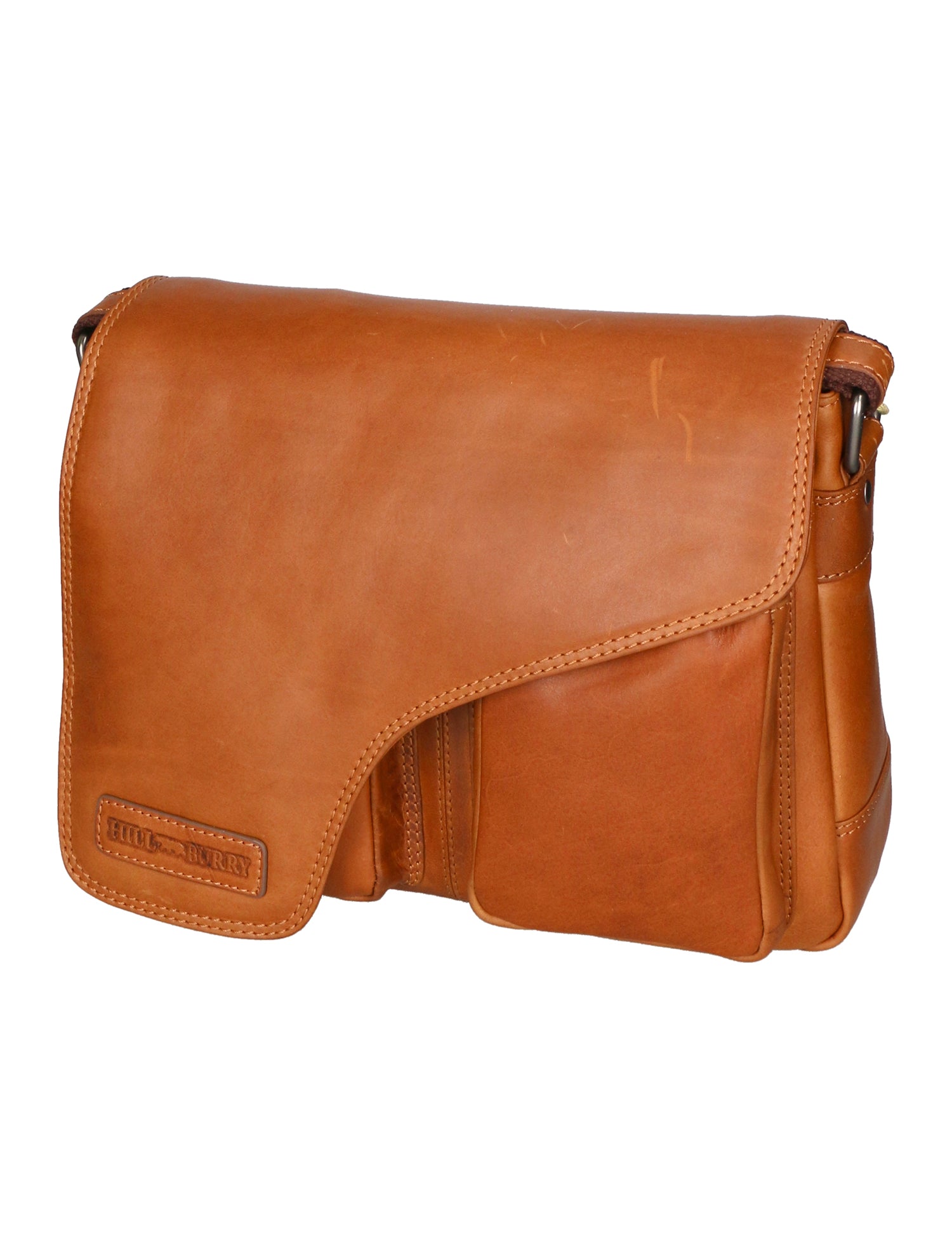 Borsa a tracolla da uomo 100% vera pelle HILB-3062B-CUOIO Hill Burry