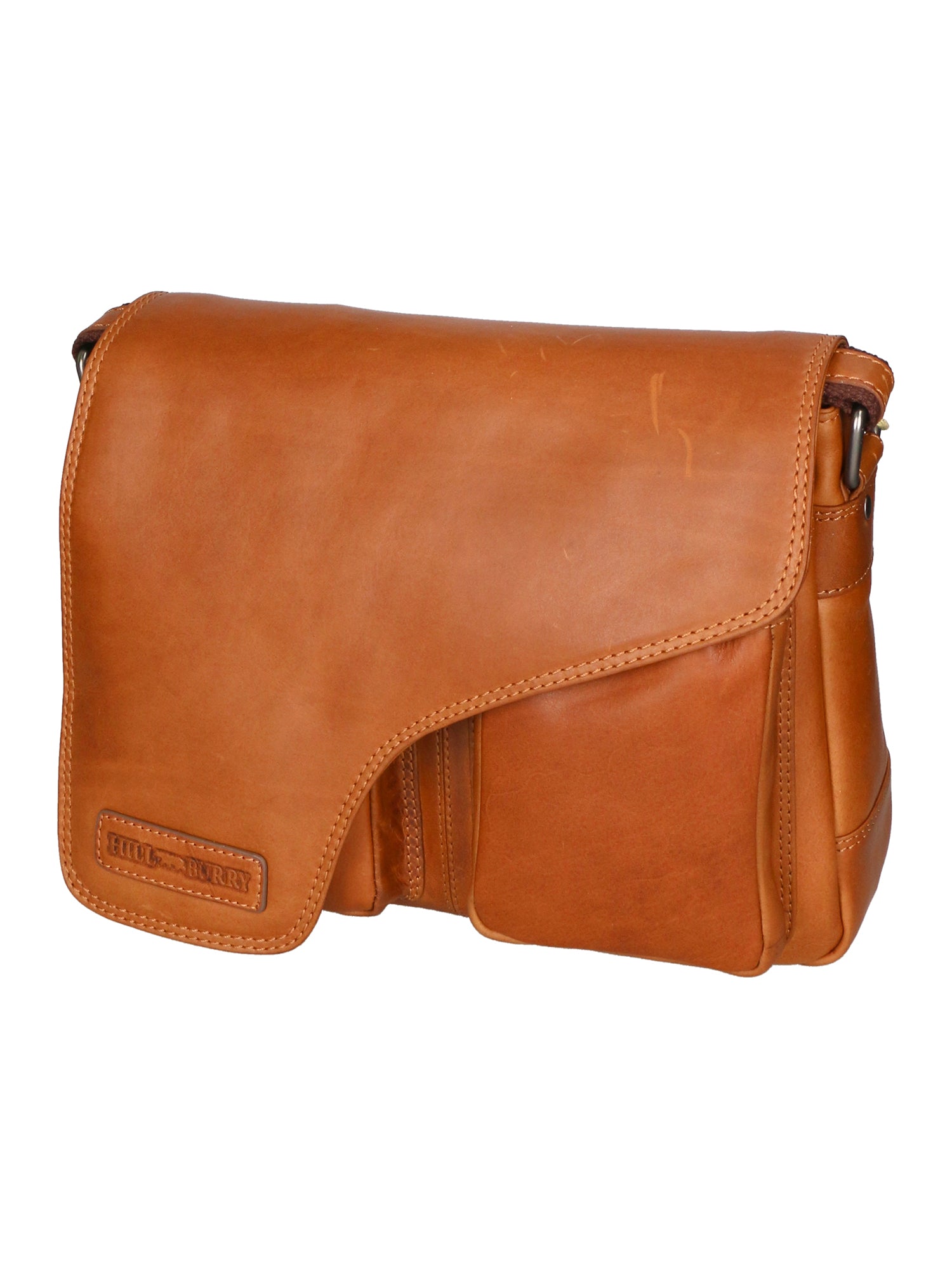 Borsa a tracolla da uomo 100% vera pelle HILB-3062B-CUOIO Hill Burry