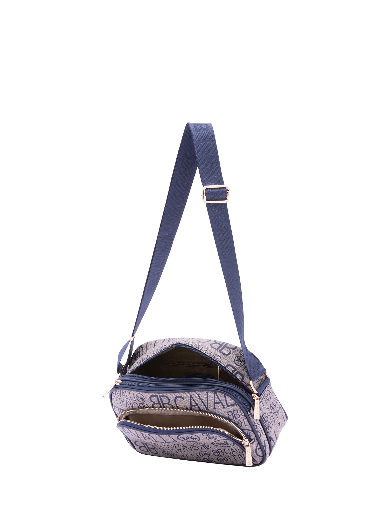 Borsa a tracolla da donna Ecopelle BC1376-BLU B Cavalli