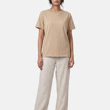T-shirt in 84% Cotone 16% Elastan Cammello