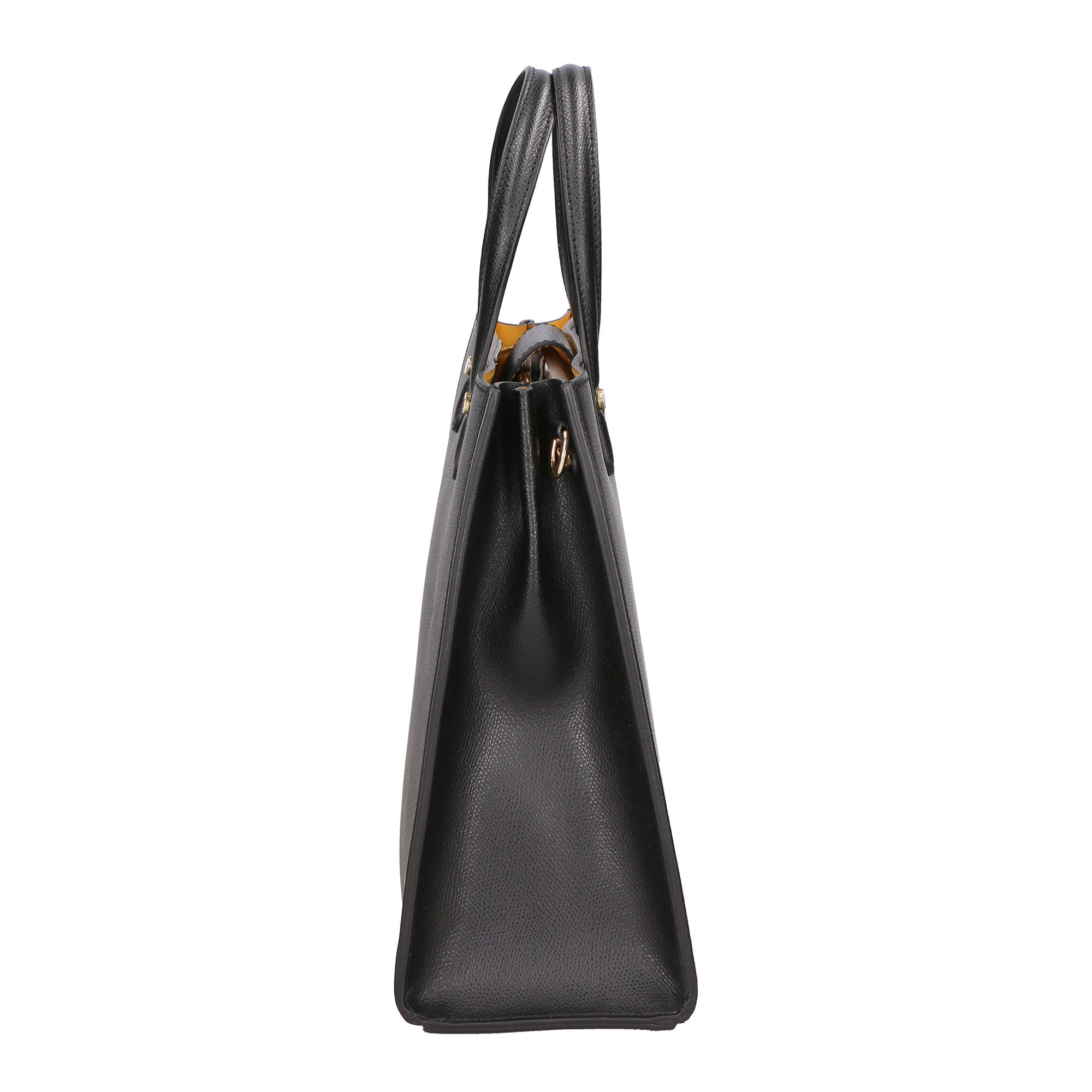 Borsa a mano da donna 100% pelle artigianale MYB-6016-FW-P 636 NERO BLACK My Best Bag