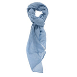 Swami L2025-BLU Foulard unisex in cotone e seta Gave Lux