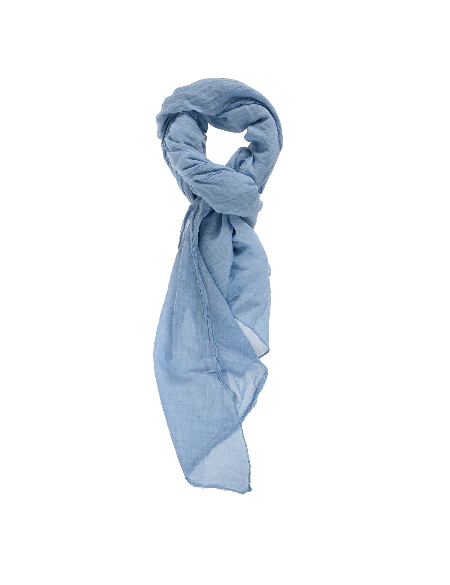Swami L2025-BLU Foulard unisex in cotone e seta Gave Lux