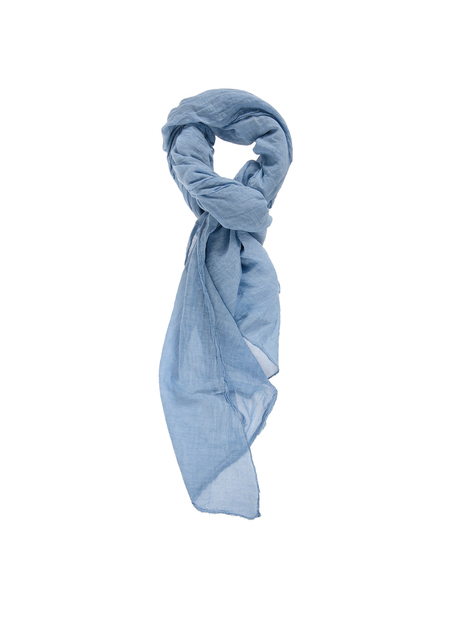 Swami L2025-BLU Foulard unisex in cotone e seta Gave Lux