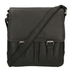 Borsa a tracolla da uomo 100% vera pelle HILB-3076-NERO Hill Burry