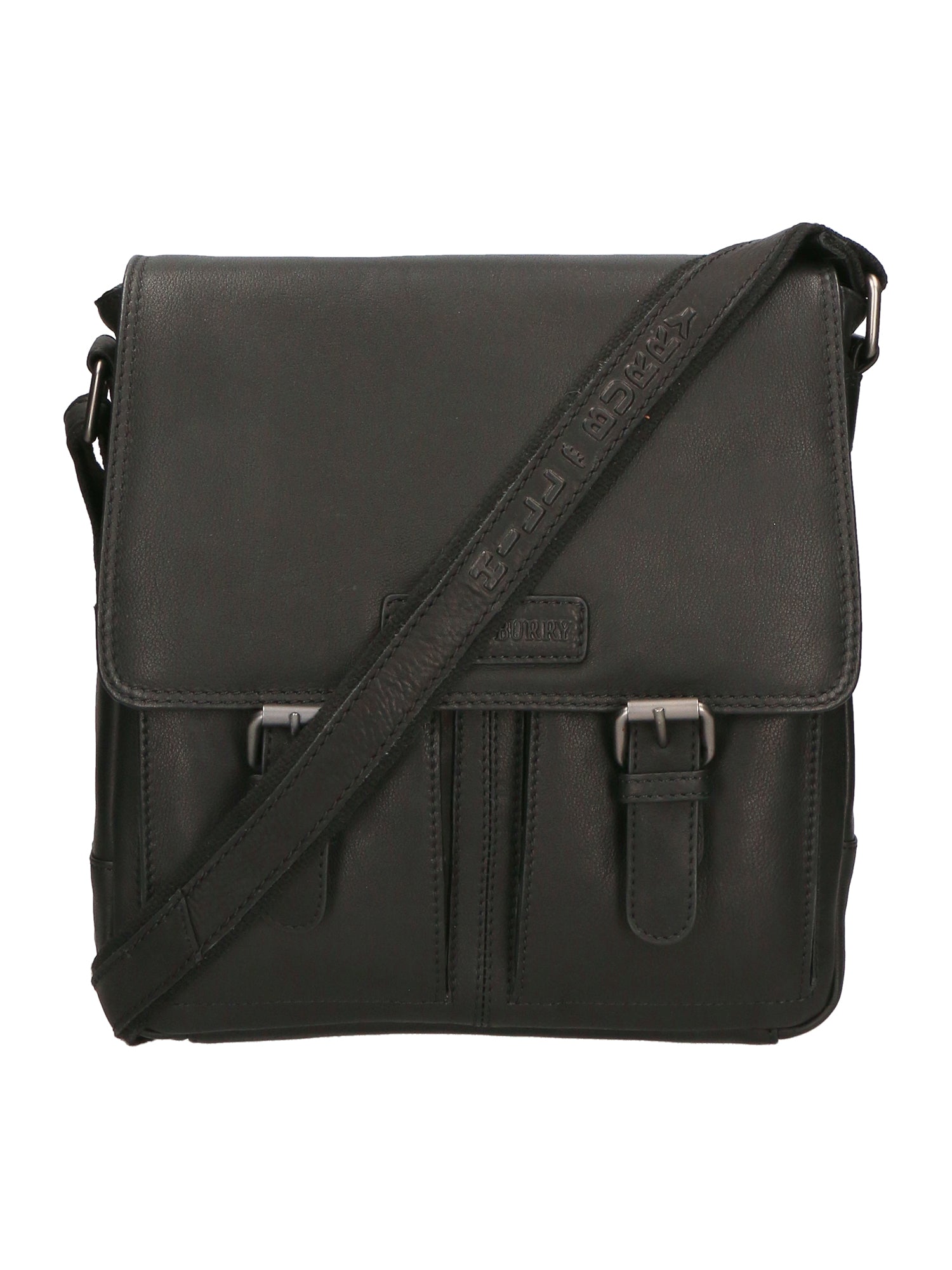 Borsa a tracolla da uomo 100% vera pelle HILB-3076-NERO Hill Burry