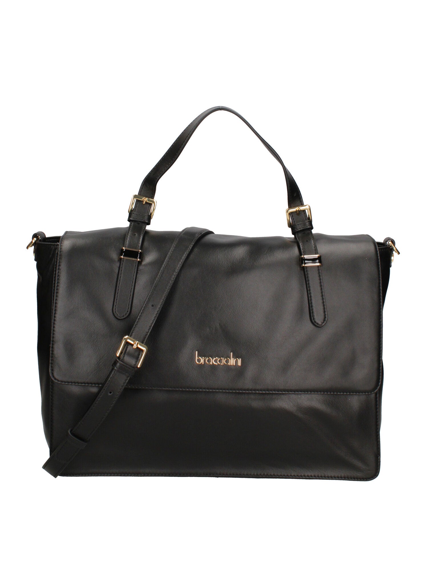 Valoria Prime Borsa a spalla da donna 100% pelle B17213-NERO Braccialini