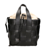 Borsa a mano da donna Vera pelle MYB-7055-SS-NERO+BEIGE My Best Bag
