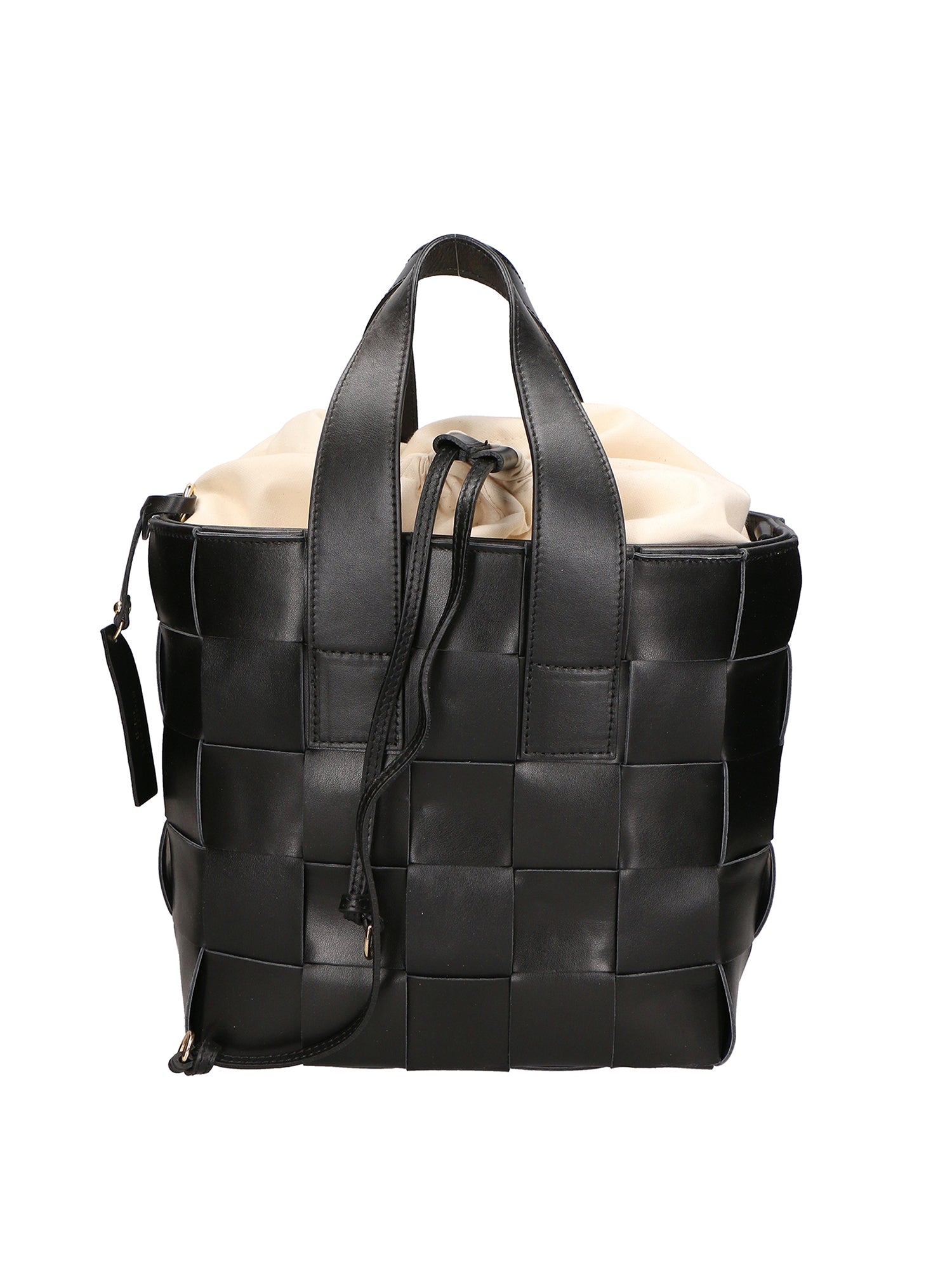 Borsa a mano da donna Vera pelle MYB-7055-SS-NERO+BEIGE My Best Bag
