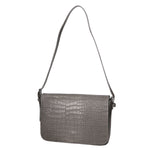 Azzurra Borsa a spalla da donna Vera pelle croco 05699-C27 GRIGIO SCURO Gave Lux