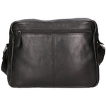 Borsa a tracolla unisex in vera pelle 100% pelle di vacchetta SN5862747-BLACK Santini Firenze