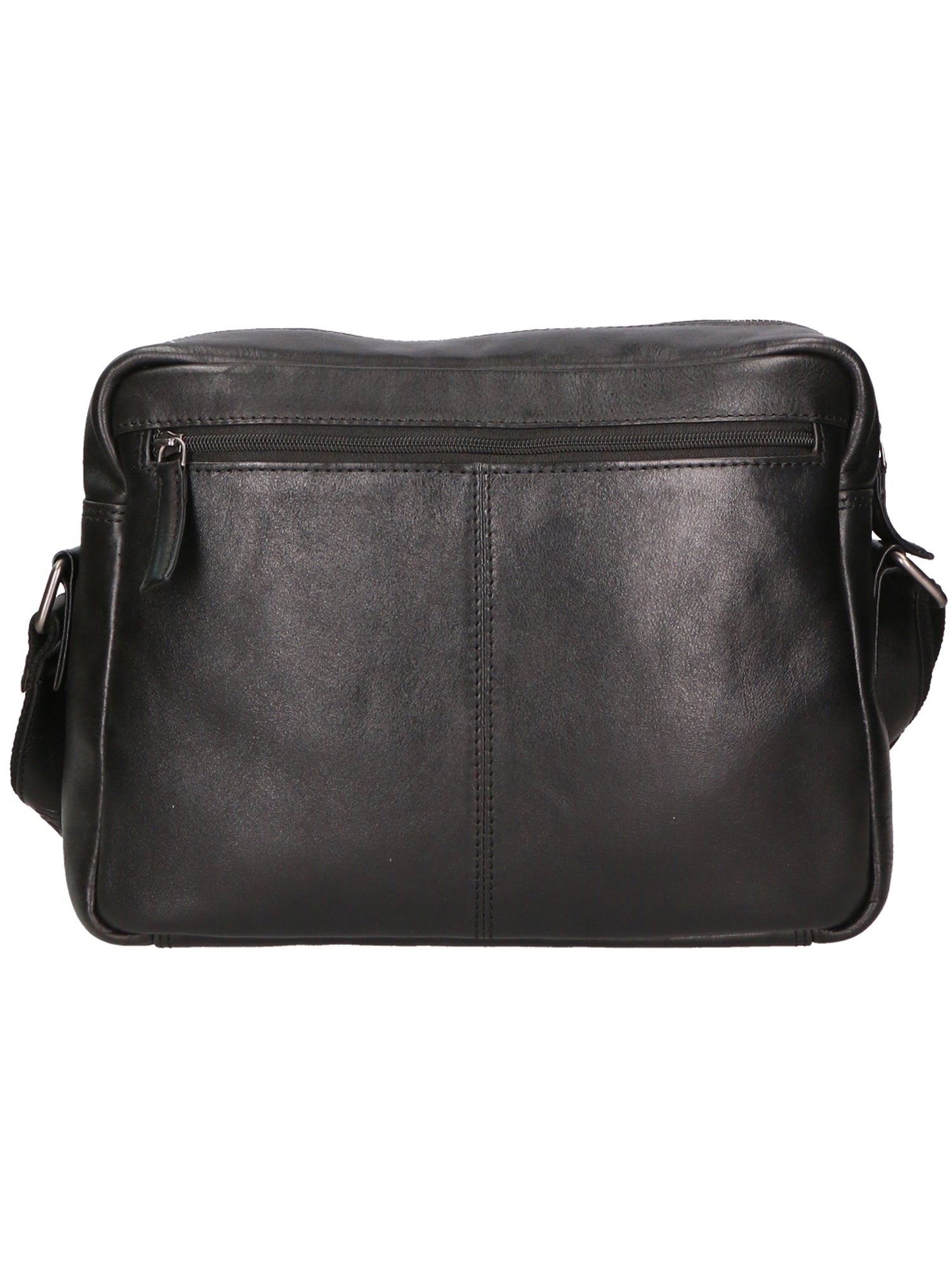 Borsa a tracolla unisex in vera pelle 100% pelle di vacchetta SN5862747-BLACK Santini Firenze