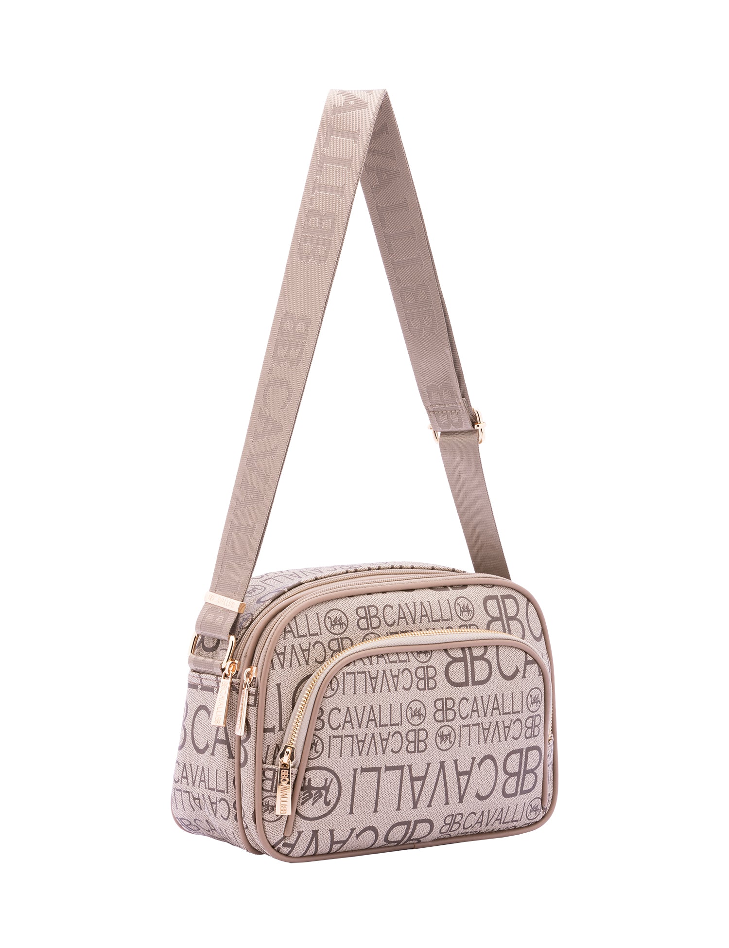 Borsa a tracolla da donna Ecopelle BC1376-KHAKI B Cavalli