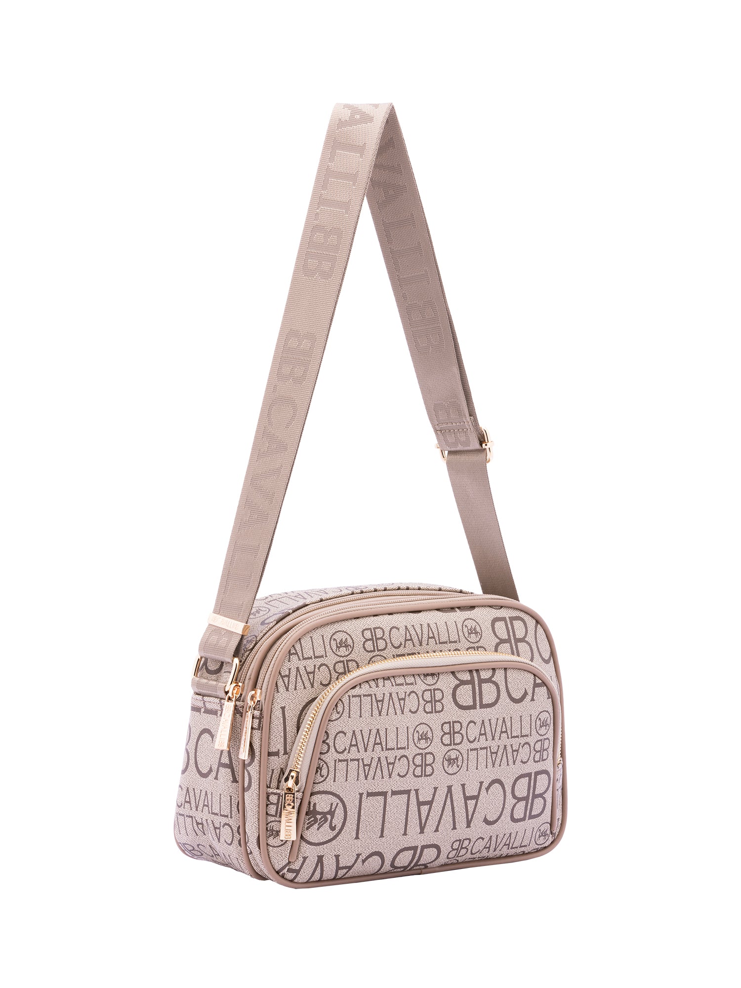 Borsa a tracolla da donna Ecopelle BC1376-KHAKI B Cavalli