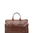 Borsa da viaggio unisex in vera pelle 100% cotone 4091-TESTA DI MORO Alessia Firenze