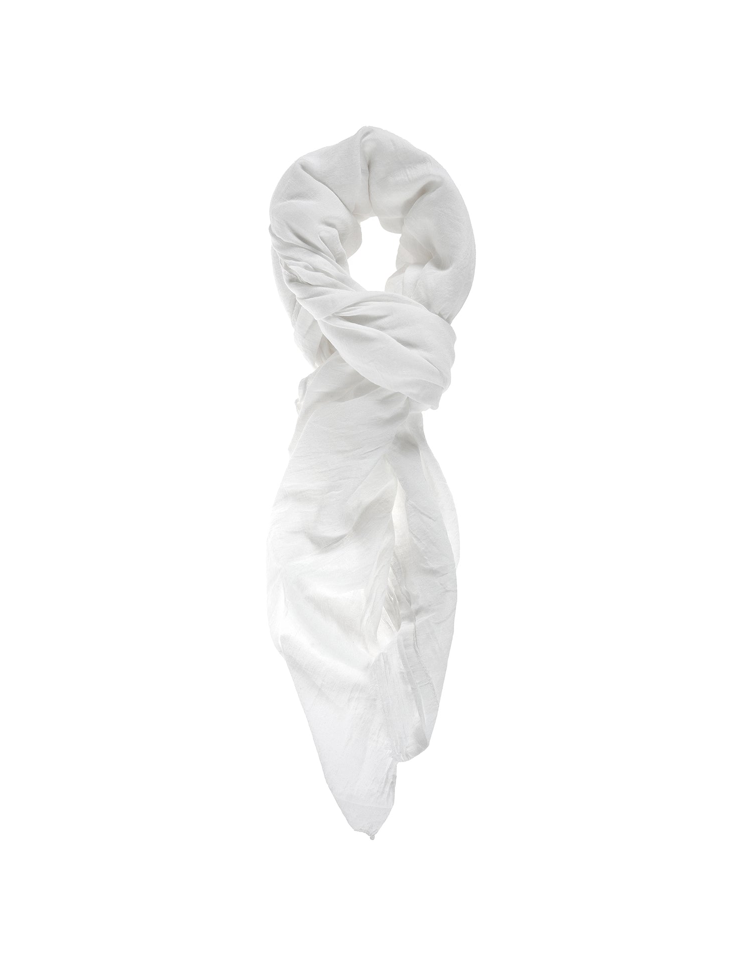 Cotone e Seta L2024-BIANCO Foulard unisex Sveva Gave Lux