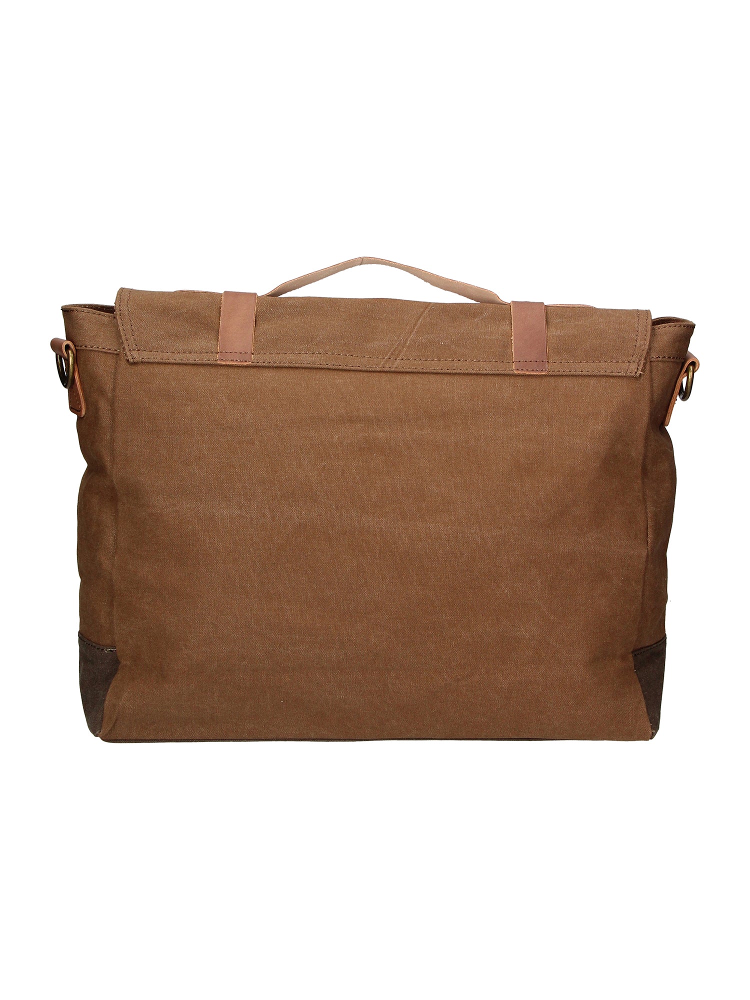 Minerva Borsa a mano unisex Canvas e pelle ZG3011-FANGO TAUPE Gave Lux