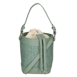 Borsa a secchiello da donna Misto pelle e tessuto MYB-05166-SS-331+S96 MENTA My Best Bag