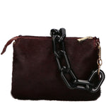 Borsa a spalla da donna Vera pelle di cavallino MYB-8021-FW-BORGOGNA My Best Bag