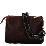 Borsa a spalla da donna Vera pelle di cavallino MYB-8021-FW-BORGOGNA My Best Bag
