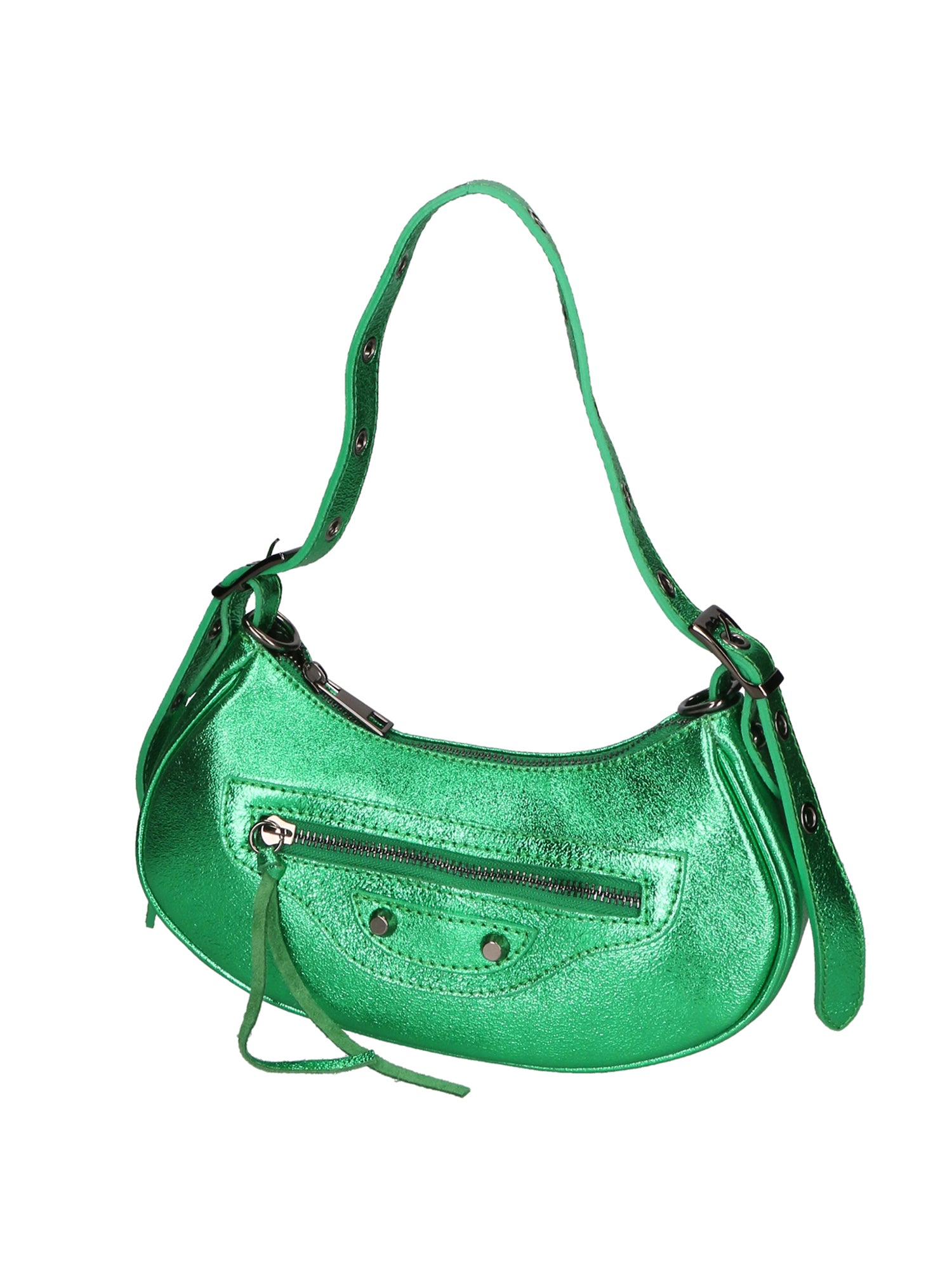Gloria Borsa a mano da donna Vera pelle 05708-L028 VERDE MEDIO Gave Lux
