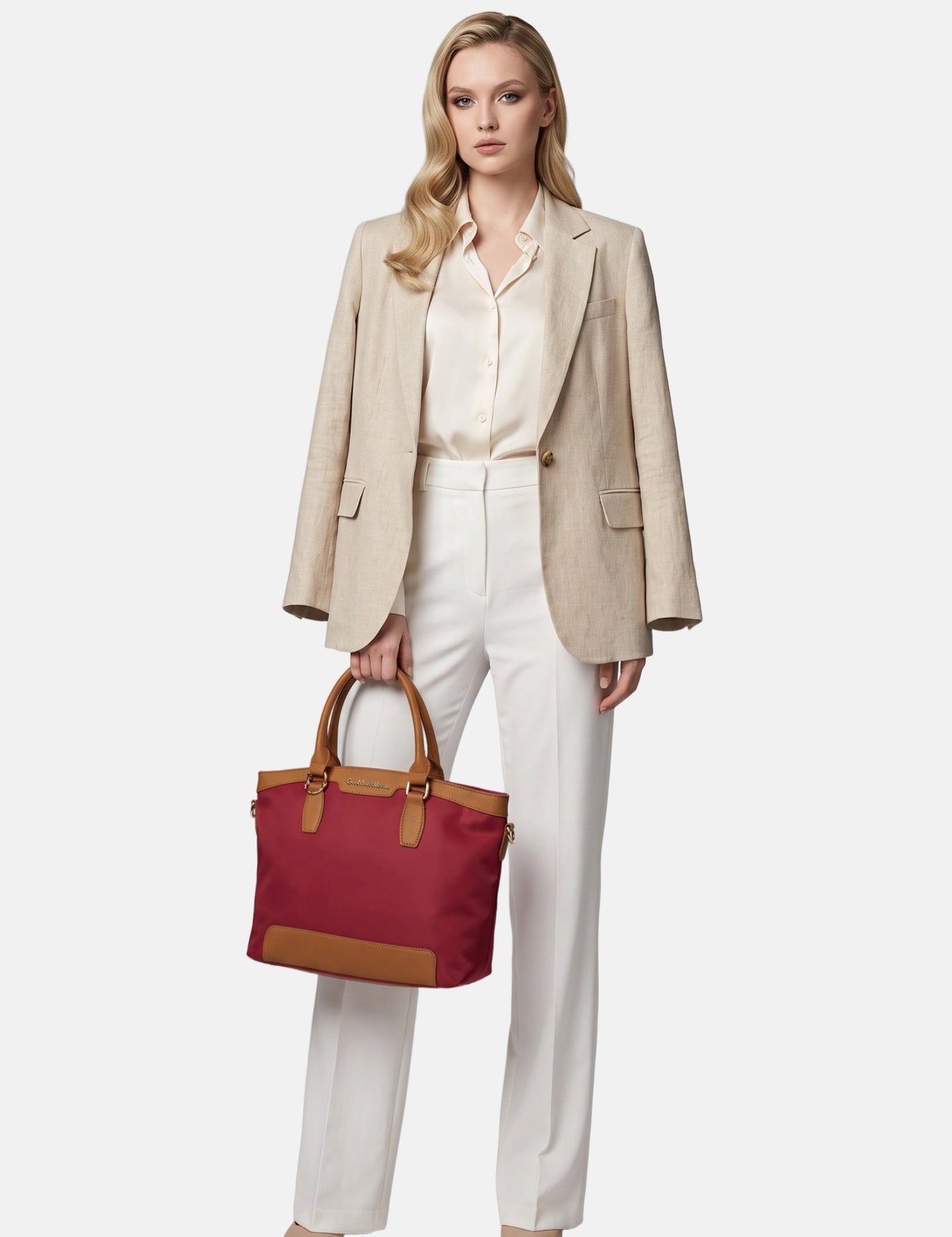 Borsa a Spalla in Pvc Rosso
