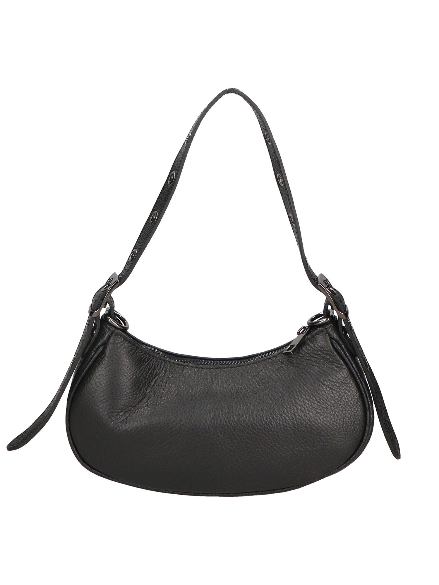 Galatea Borsa a spalla da donna Vera pelle 05708-D28 NERO BLACK Gave Lux
