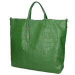 Borsa a mano da donna Vera pelle stampata coccodrillo MYB-7043-SS-S47 VERDE MELA My Best Bag
