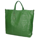 Borsa a mano da donna Vera pelle stampata coccodrillo MYB-7043-SS-S47 VERDE MELA My Best Bag