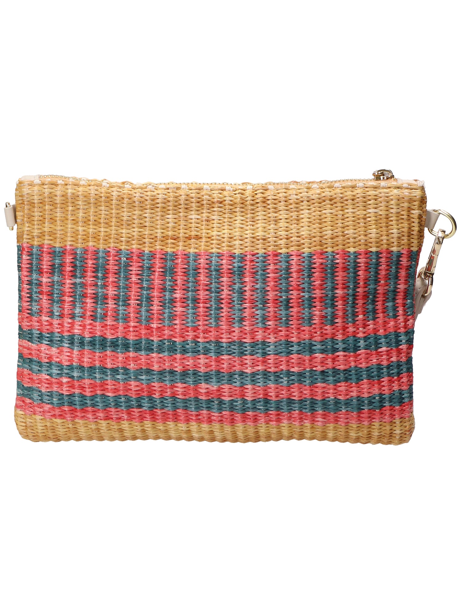 Pochette da donna in paglia Made in Italy MYB-05375-SS-CORALLO STRAW My Best Bag