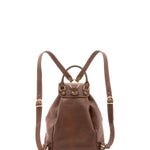 Zaino in vera pelle unisex Made in Italy 4030-TESTA DI MORO Alessia Firenze