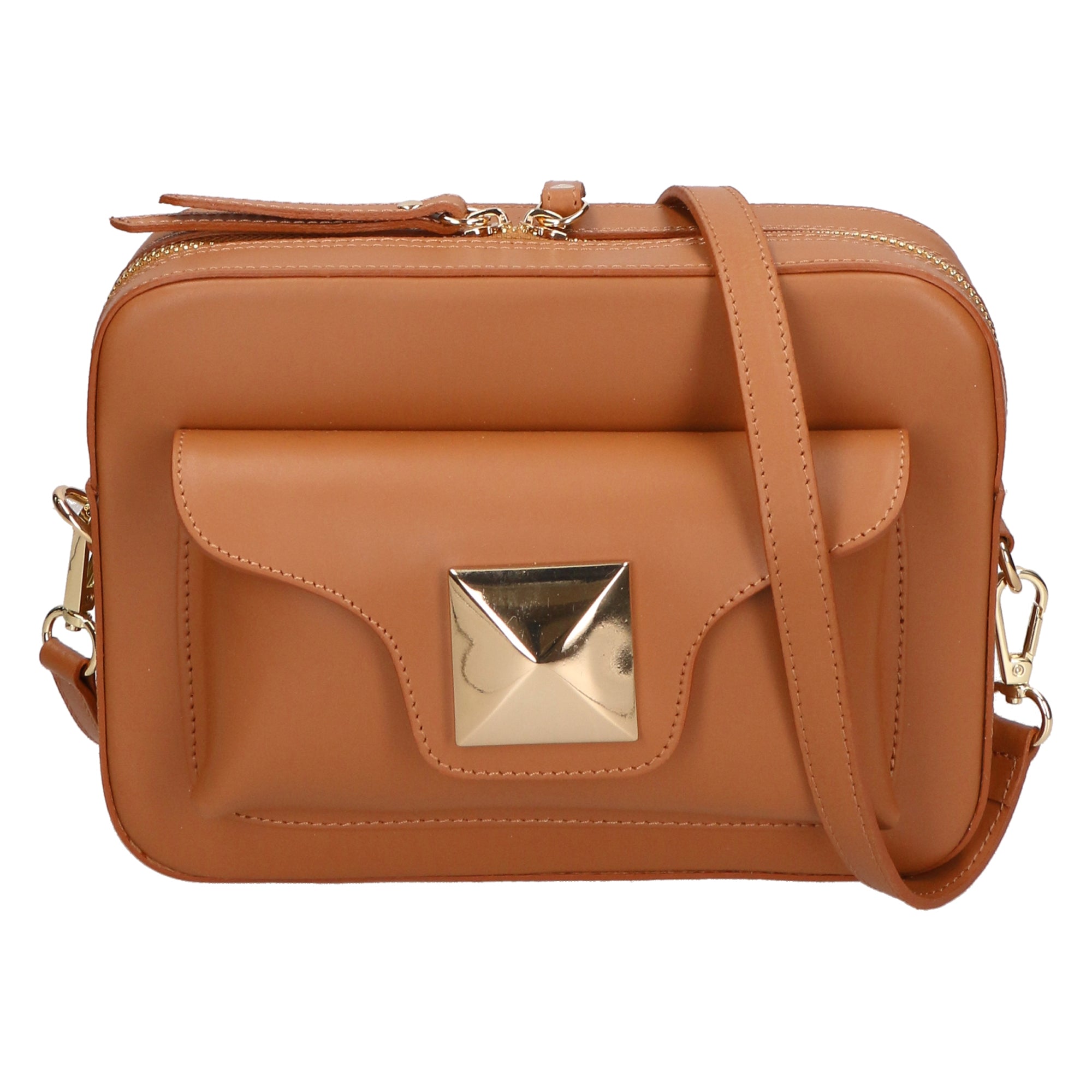 Ilenia Borsa a tracolla da donna 100% pelle 06013-L125 CUOIO Gave Lux