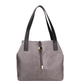 Clarissa Borsa a mano da donna Vera pelle 5276-018 GRIGIO MEDIO Gave Lux