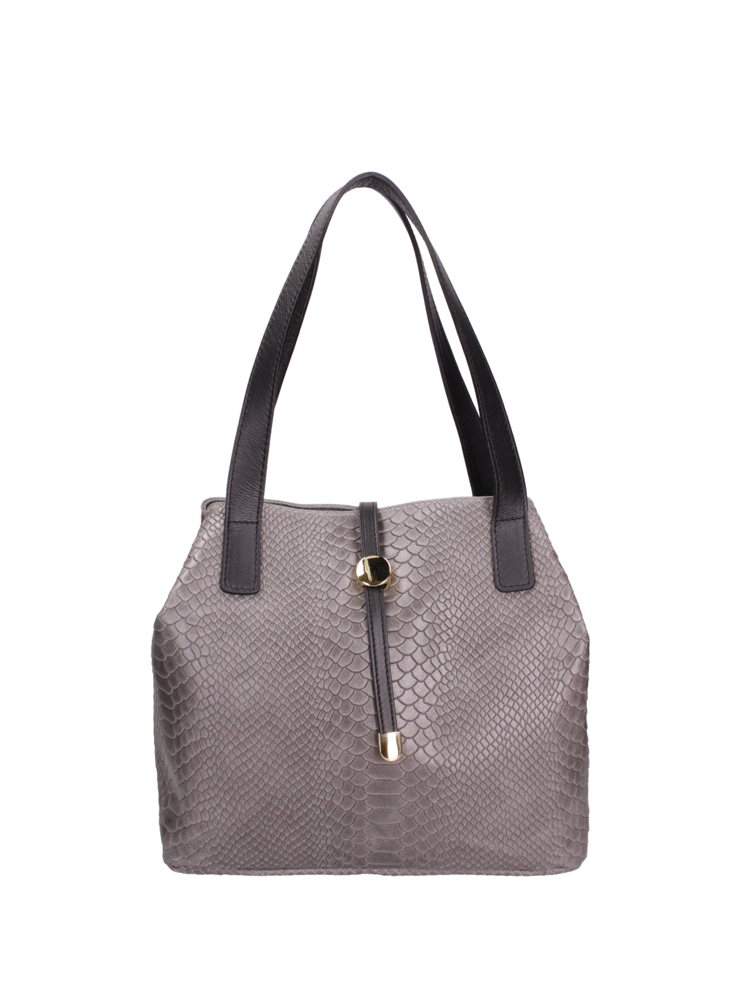 Clarissa Borsa a mano da donna Vera pelle 5276-018 GRIGIO MEDIO Gave Lux