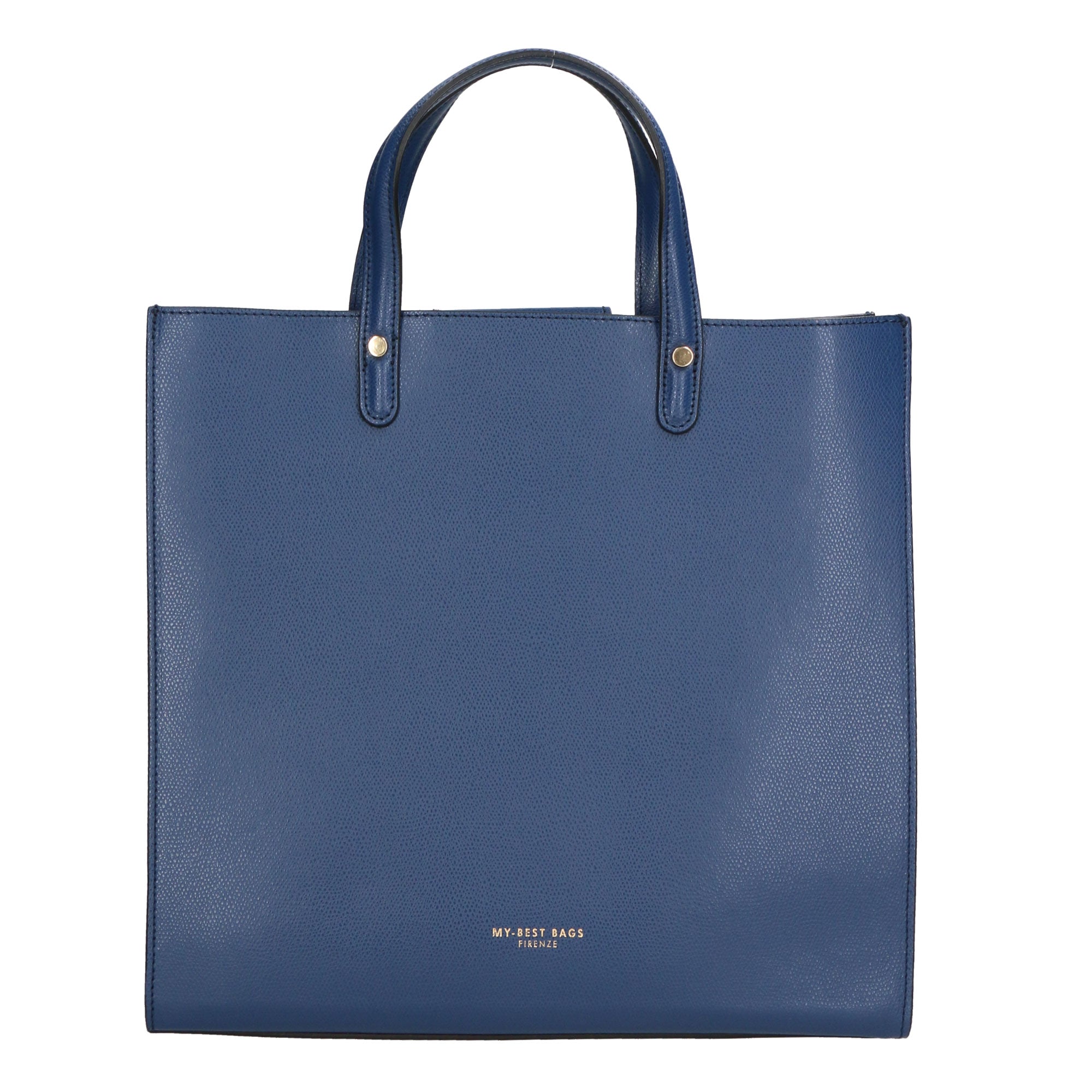 Borsa a mano da donna 100% pelle artigianale MYB-6015-FW-P 634 BLUJEANS My Best Bag