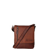 Borsa a tracolla da uomo Vera pelle HIL-3069S-T.MORO Hill Burry