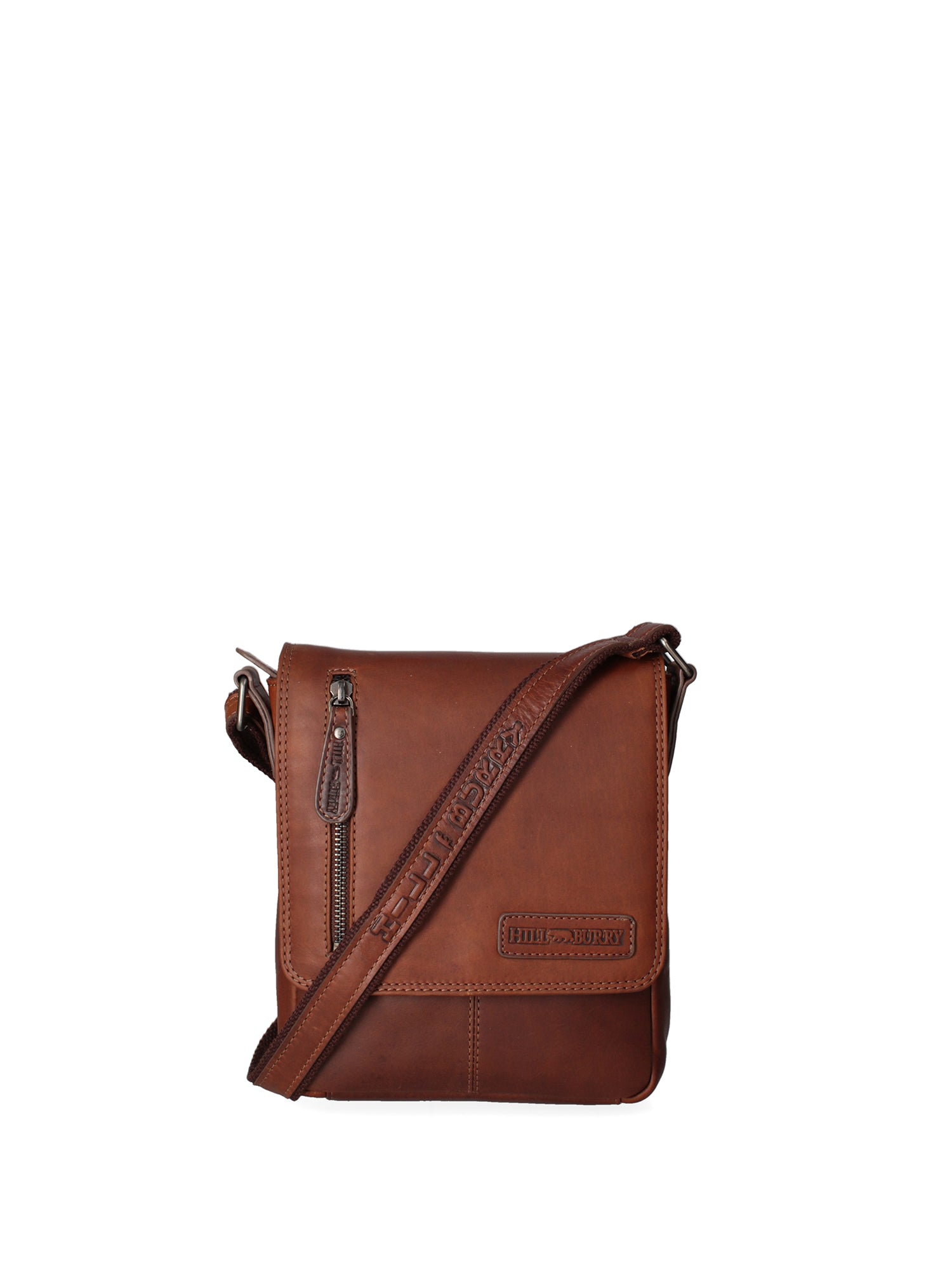 Borsa a tracolla da uomo Vera pelle HIL-3069S-T.MORO Hill Burry