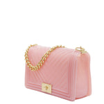Borsa a mano da donna 100% PVC FLAT M-MAUVE + OFF GOLD Marc Ellis