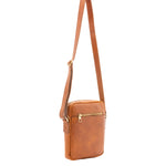 Borsa a tracolla uomo vera pelle Made in Italy 4313-MIELE Alessia Firenze