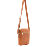 Borsa a tracolla uomo vera pelle Made in Italy 4313-MIELE Alessia Firenze