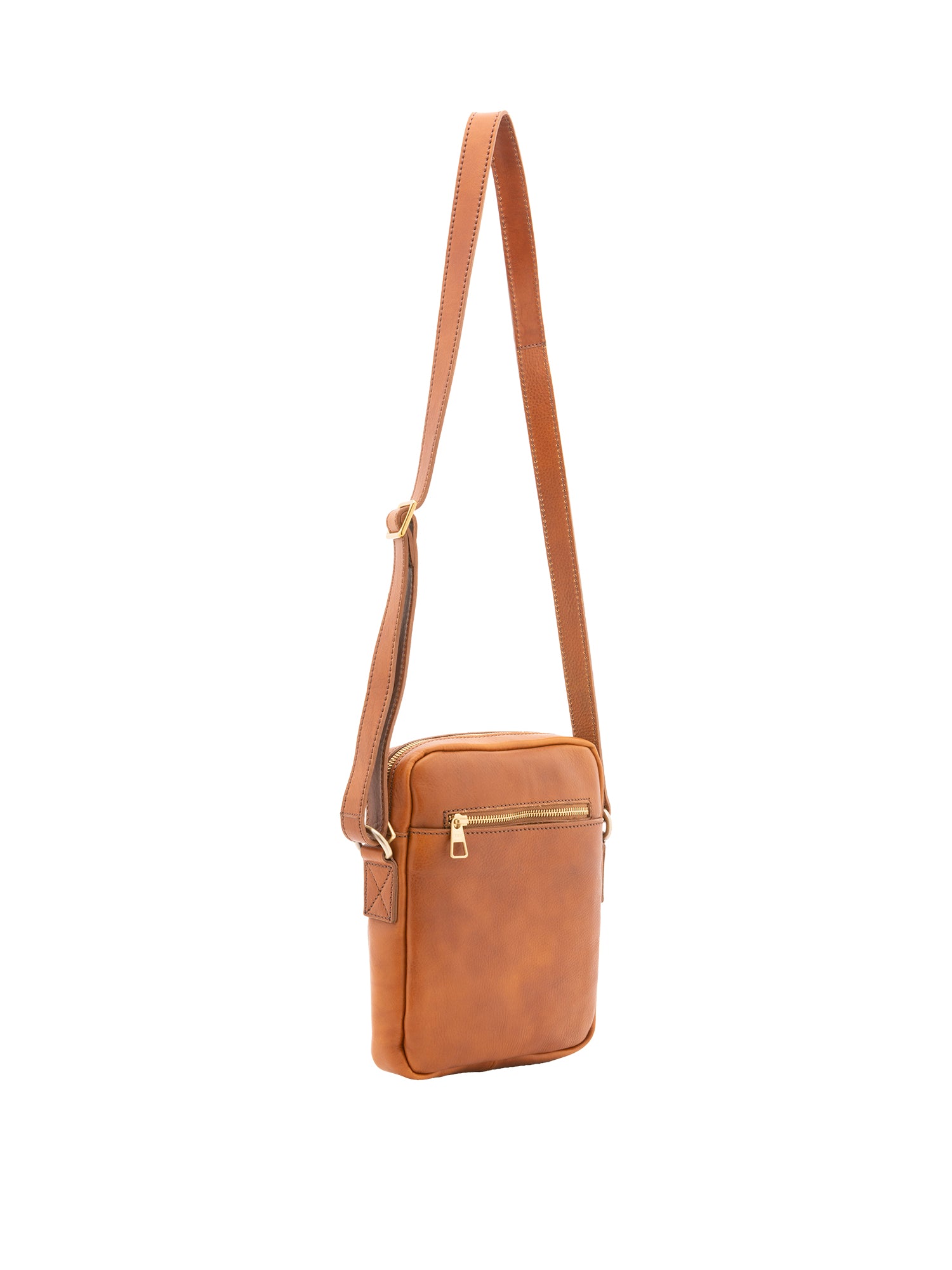 Borsa a tracolla uomo vera pelle Made in Italy 4313-MIELE Alessia Firenze