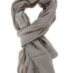 Tina L2037-TAUPE Foulard unisex Cotone e Seta Gave Lux
